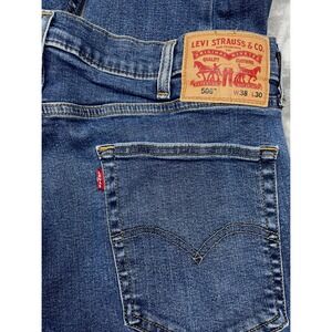 Levi Strauss 506 Comfort Stretch Straight Mens Jeans W38 L30 Medium Wash Denim